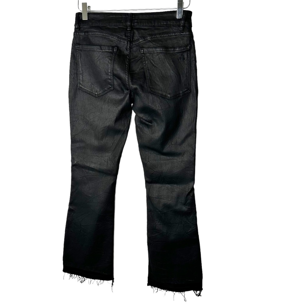 Anthropologie DL1961 Coated Lara Mid Rise Instasculpt Cropped Boot Jeans size 27 - Picture 7 of 10